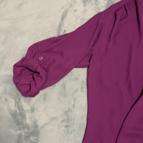 Purple Flowy Blouse - Picture 3 of 4